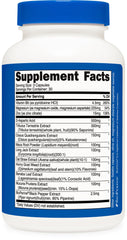 Nutricost etiqueta con lista de ingredientes y certificaciones visibles