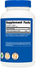 Nutricost etiqueta nutricional legible con información de potasio
