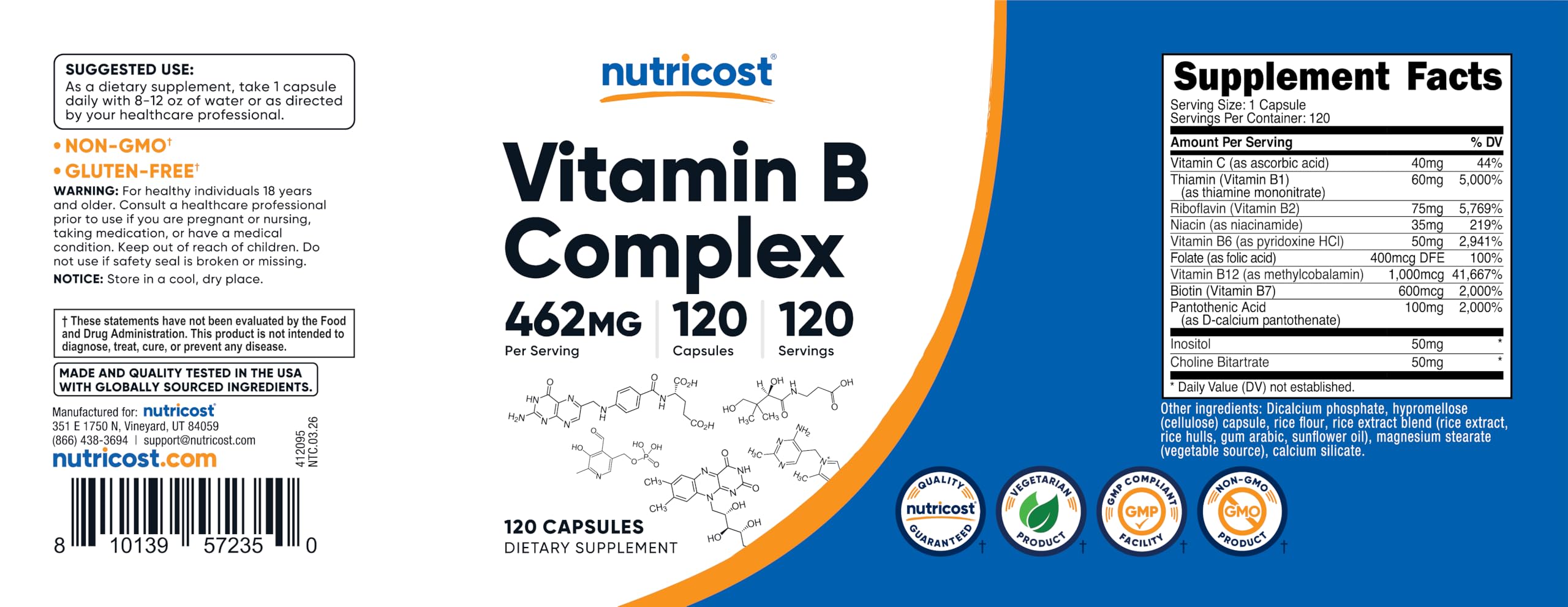 Nutricost frasco en cocina estilo de vida indicando integración diaria