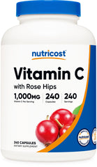 Nutricost frasco frente mostrando 240 cápsulas y etiqueta clara