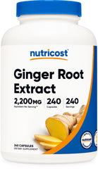 Nutricost frasco frontal mostrando etiqueta clara y beneficios