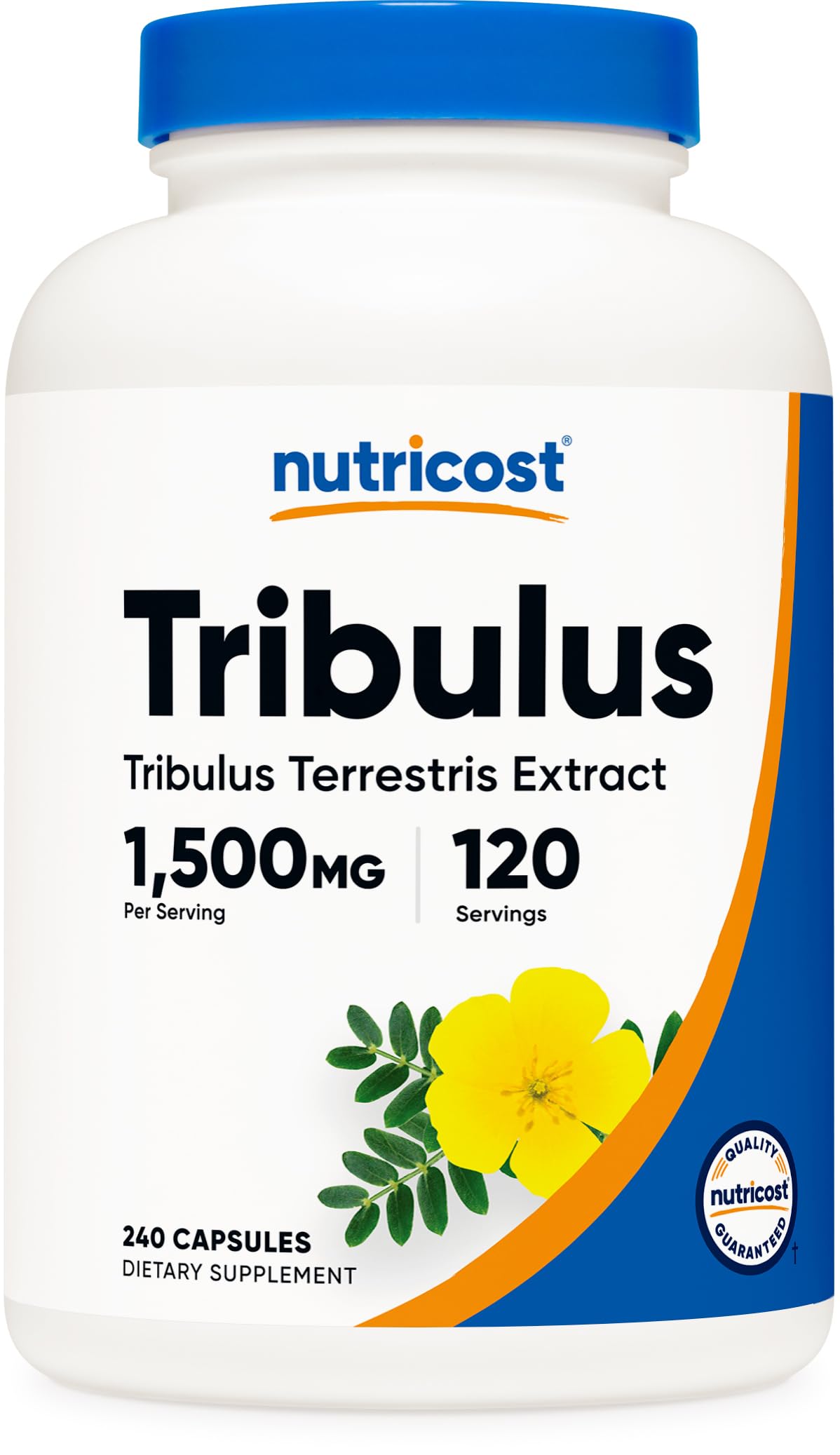 Nutricost frasco frontal mostrando 240 cápsulas y información clara