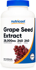 Nutricost frasco frontal mostrando la etiqueta y beneficio de suministro prolongado