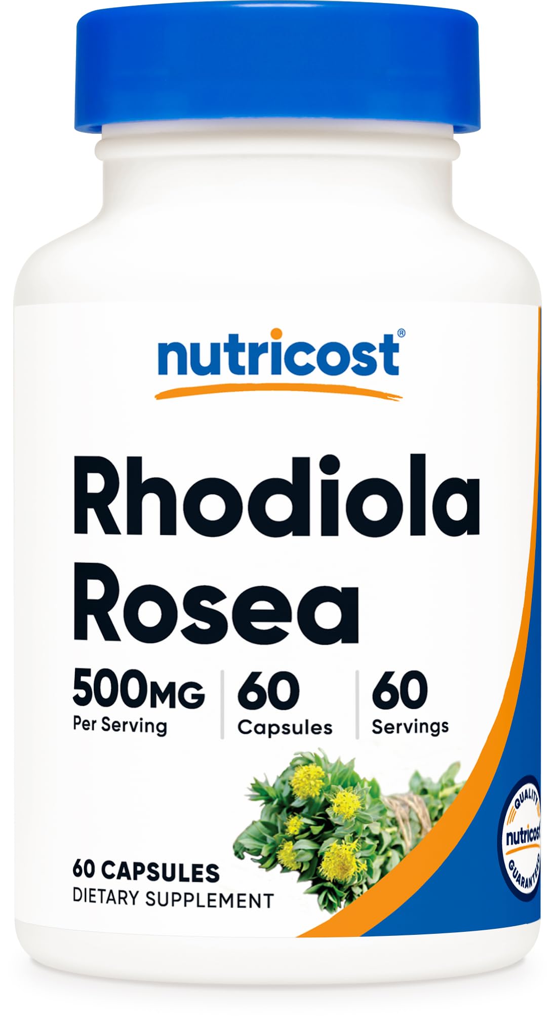 Nutricost frasco frontal con etiqueta clara y beneficios visibles