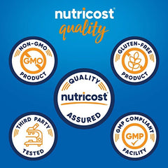 Capsula Nutricost Garlic en mano para comparar tamaño y facilidad de ingestión