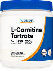 Nutricost envase frontal mostrando marca y tamaño 250 g