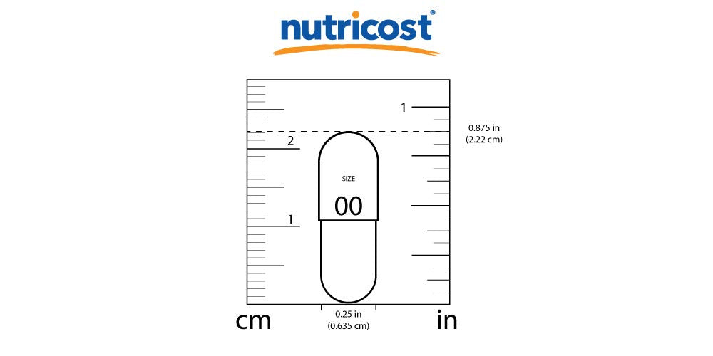 Nutricost envase abierto con cápsulas dispersas mostrando cantidad total