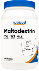 Nutricost envase frontal mostrando 4 lbs y características principales