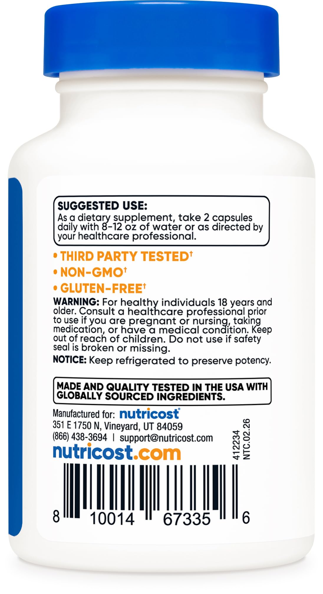 Nutricost frasco en mesa de cocina mostrando uso diario práctico