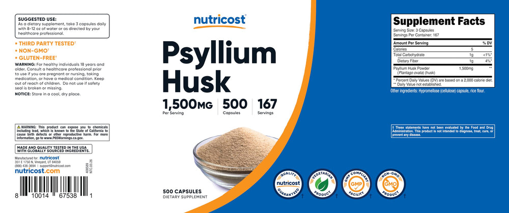 Nutricost frasco en cocina transmitiendo uso cotidiano y conveniencia
