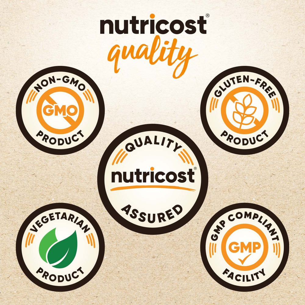 Nutricost cápsula sostenida en mano para mostrar tamaño y dosificación conveniente