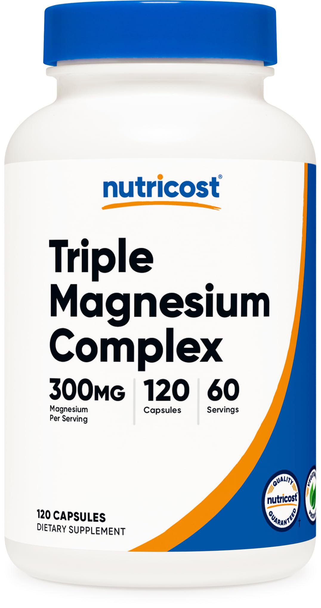 Nutricost envase frontal mostrando 120 cápsulas y beneficios claros
