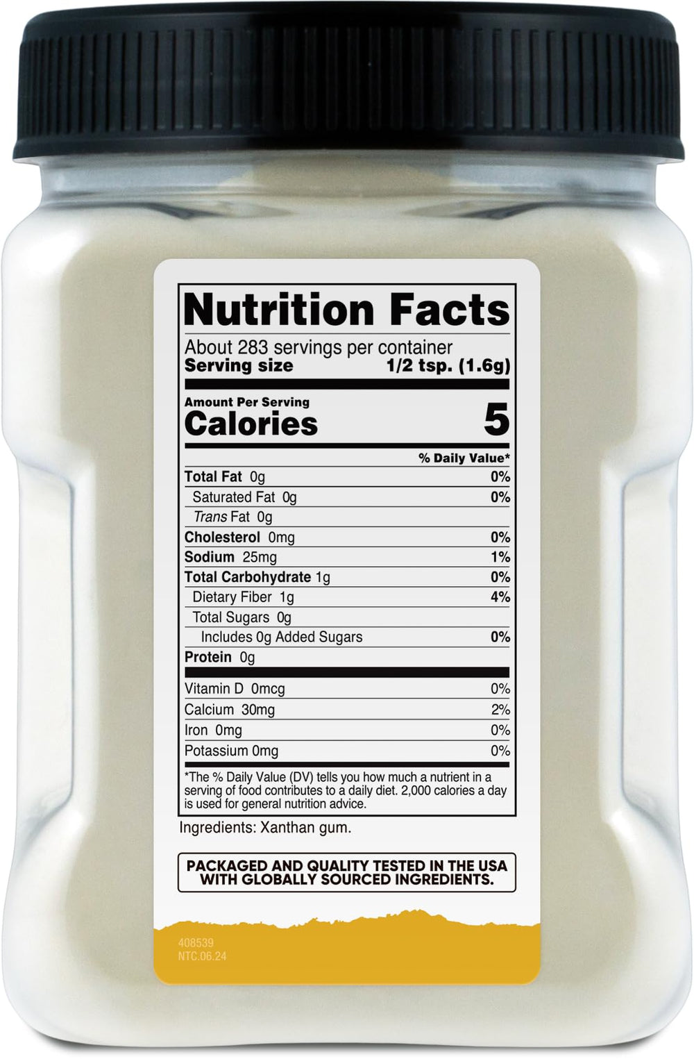 Nutricost etiqueta con certificaciones GMO-free y fabricación NSF