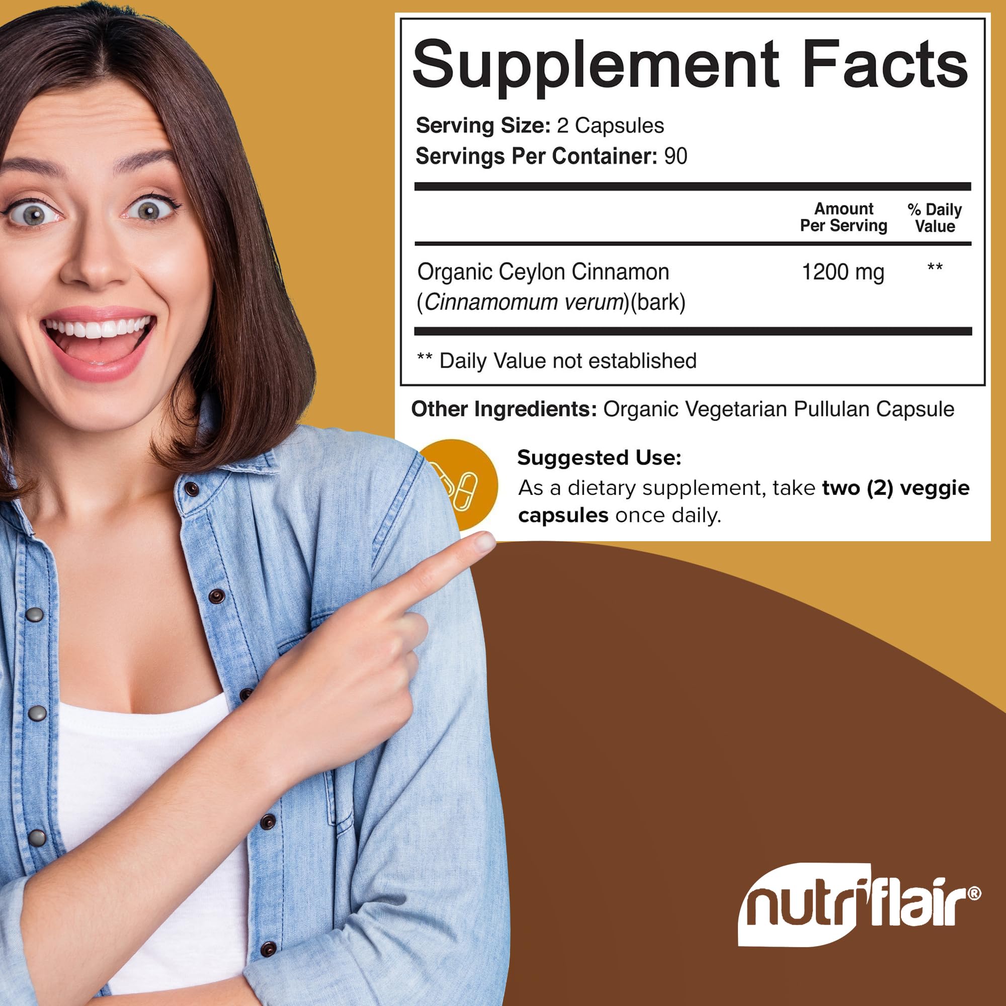 NutriFlair etiqueta con sello USDA Organic y pruebas de laboratorio