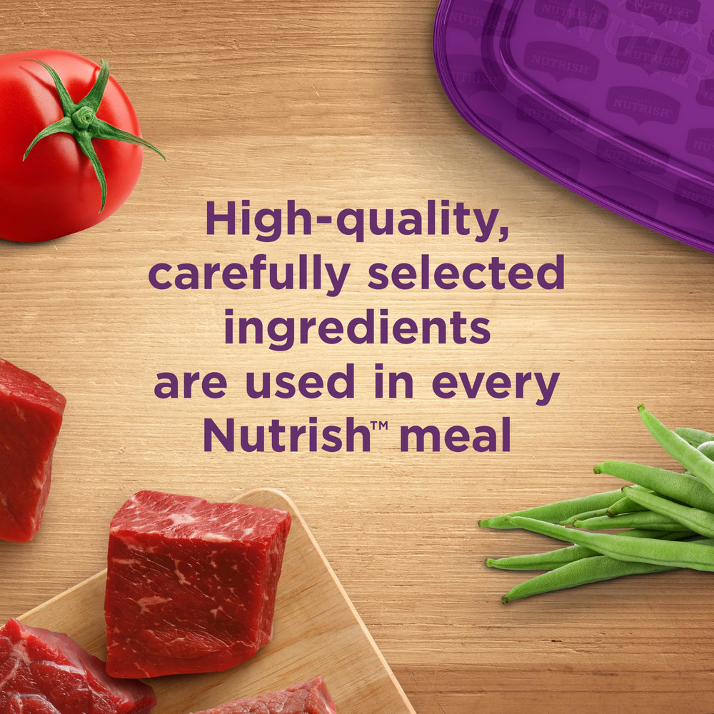 Nutrish etiqueta de ingredientes que destaca ausencia de rellenos