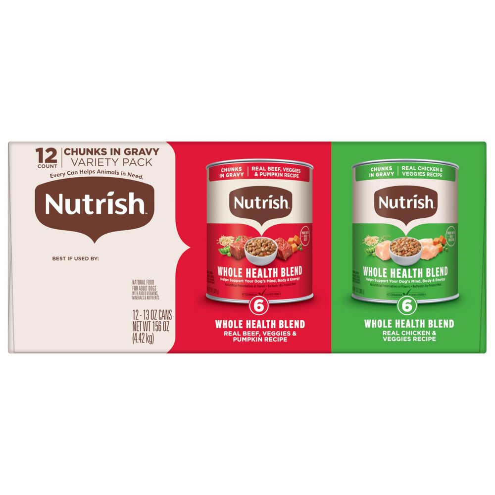 Nutrish perro comiendo del plato, muestra disfrute y palatabilidad