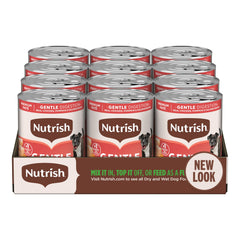Nutrish lata frontal mostrando la marca y beneficio digestivo