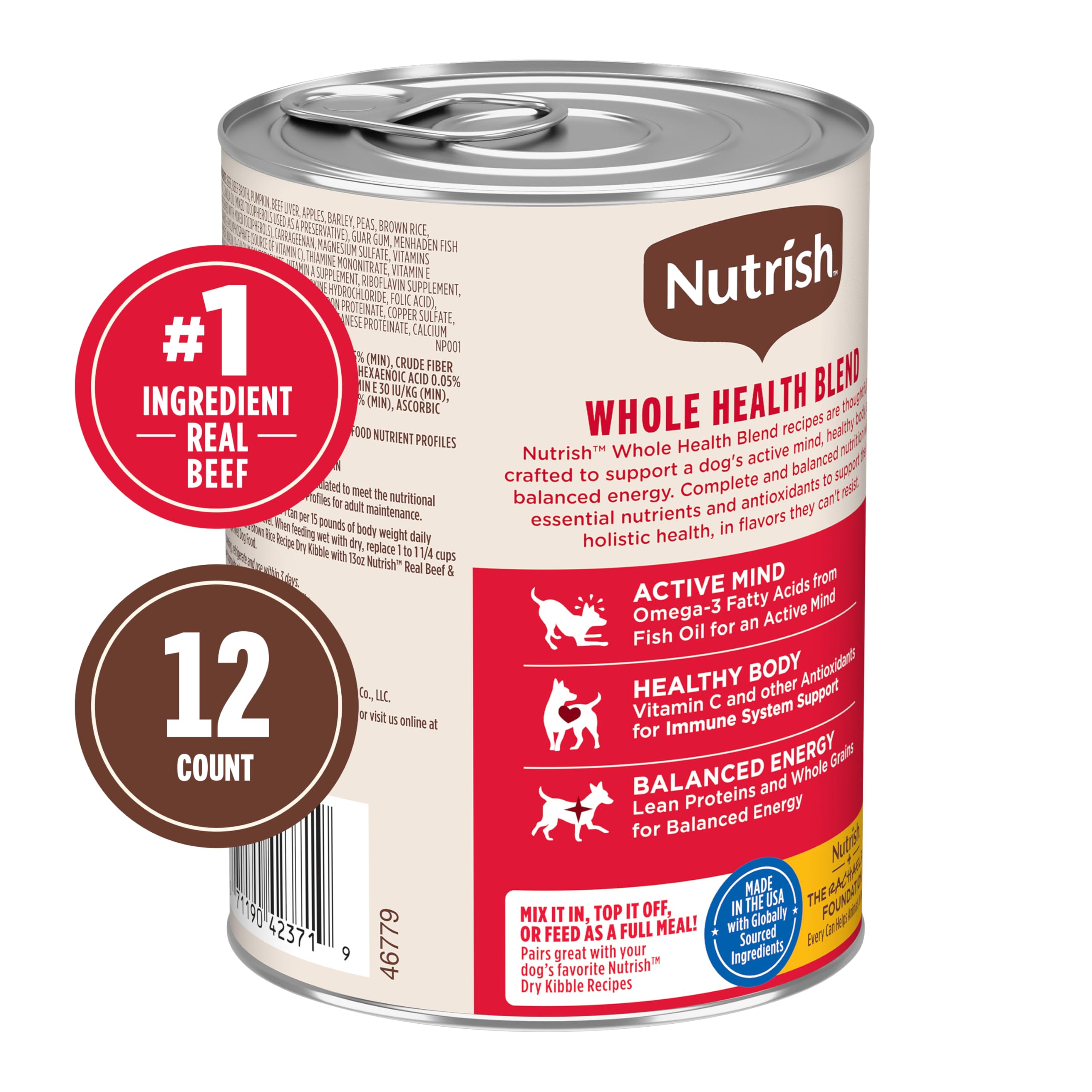 Nutrish primer plano de la textura paté, fácil de servir y digerir