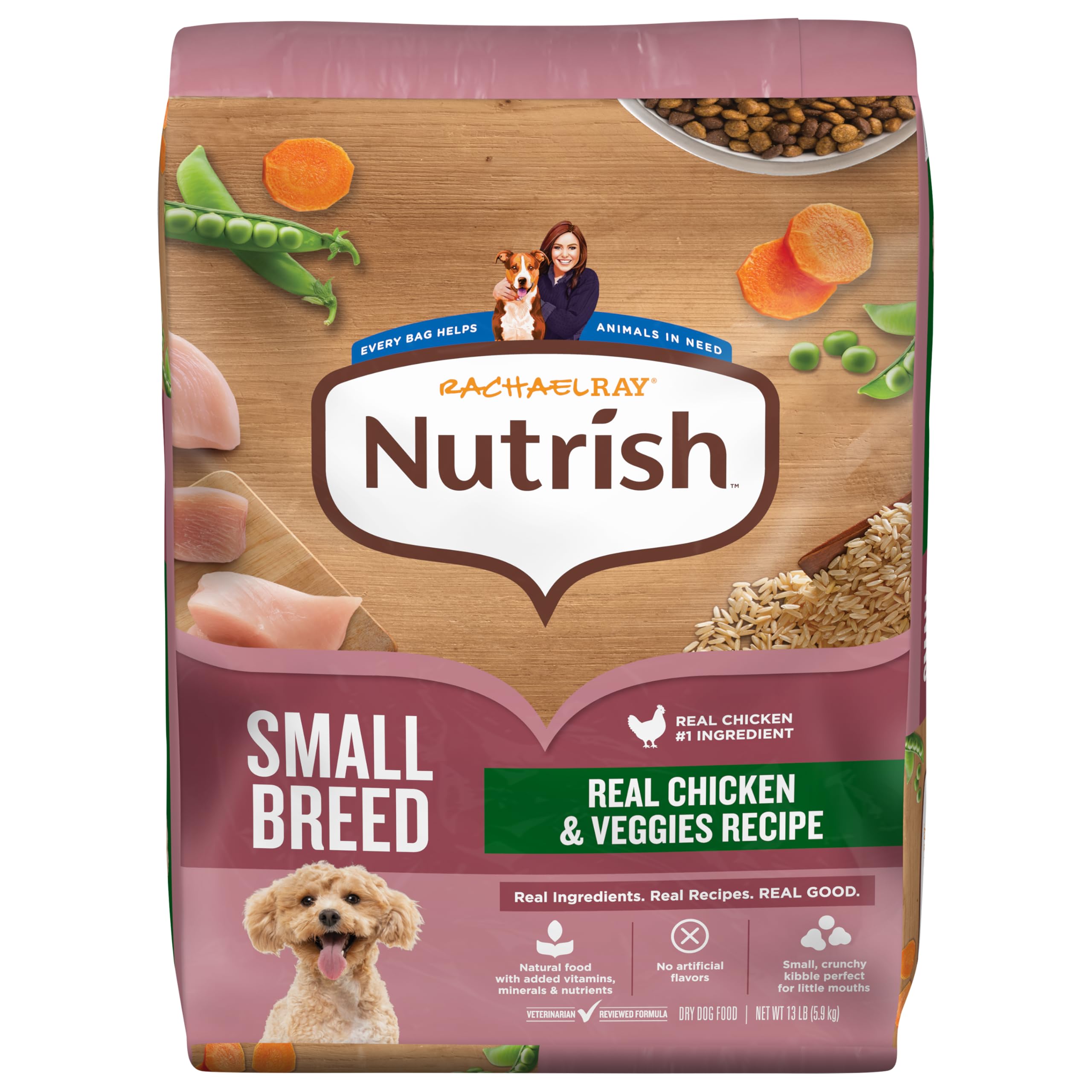 Nutrish bolsa frontal mostrando empaque y beneficios visuales