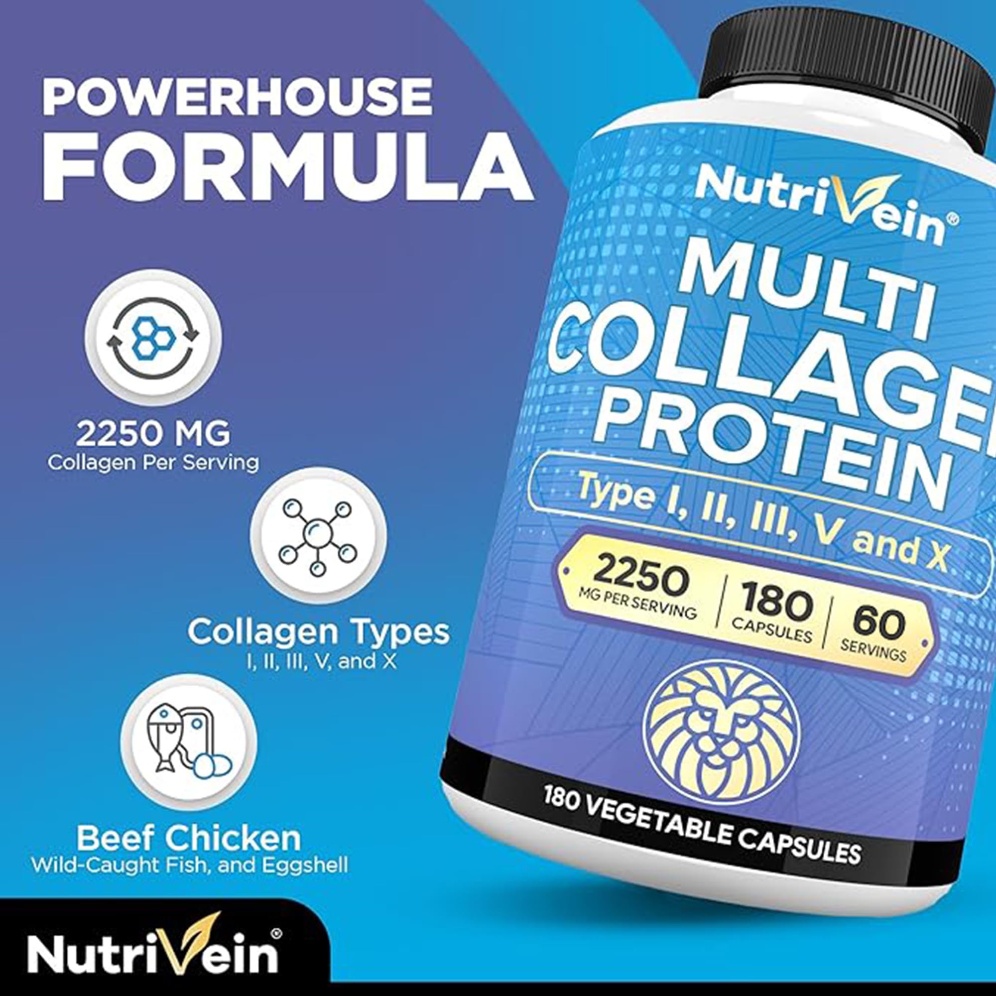 Nutrivein cápsula en mano para comparar tamaño y facilitar la dosificación