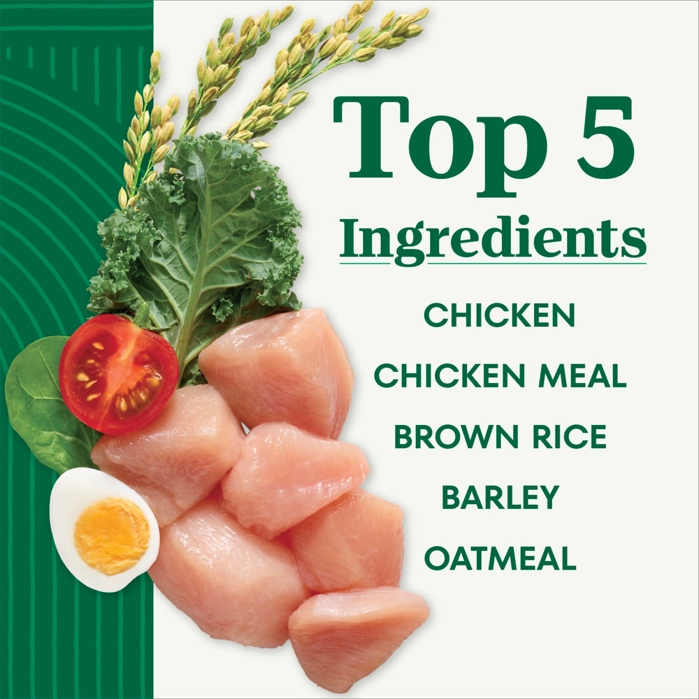 Nutro etiqueta nutricional en primer plano con información clara de ingredientes