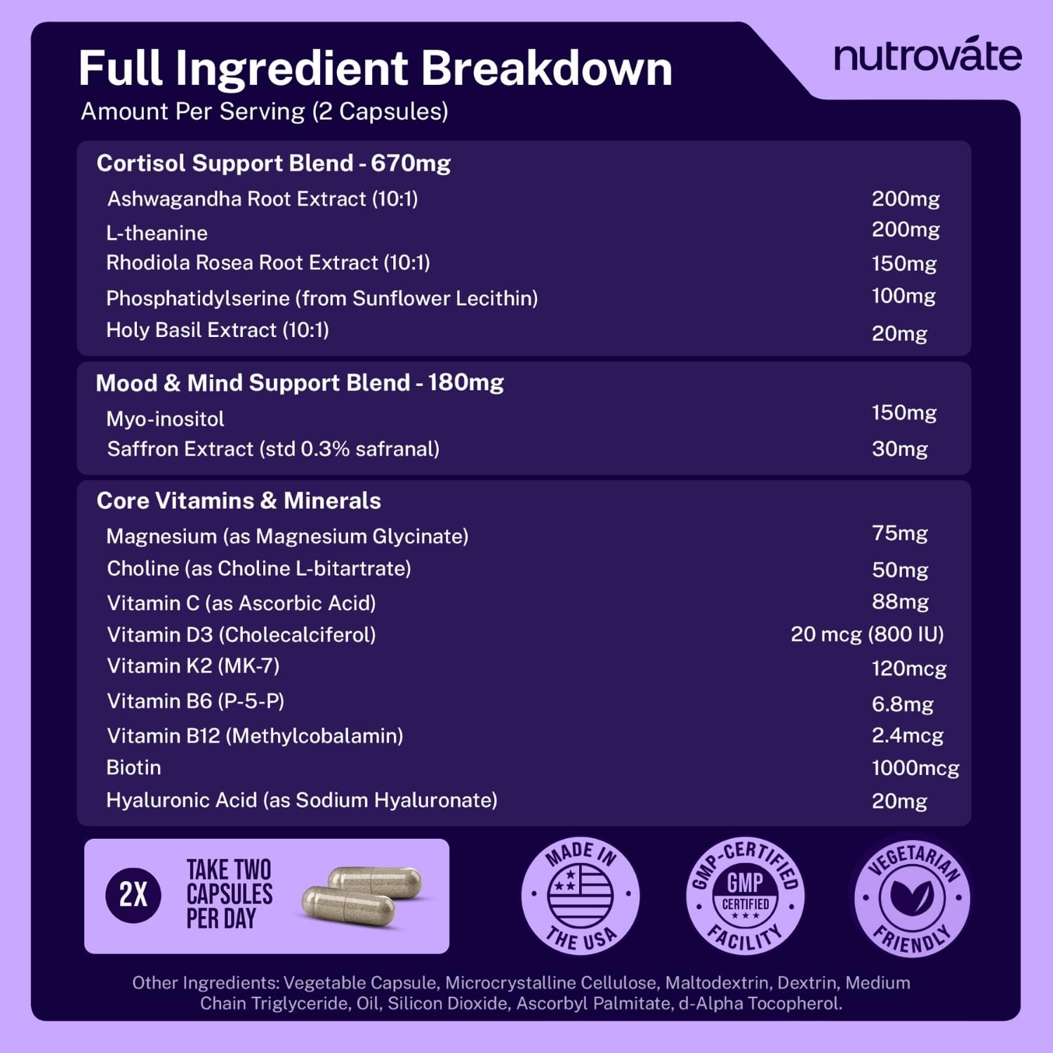 NutroVate ingredientes naturales dispuestos que sugieren pureza