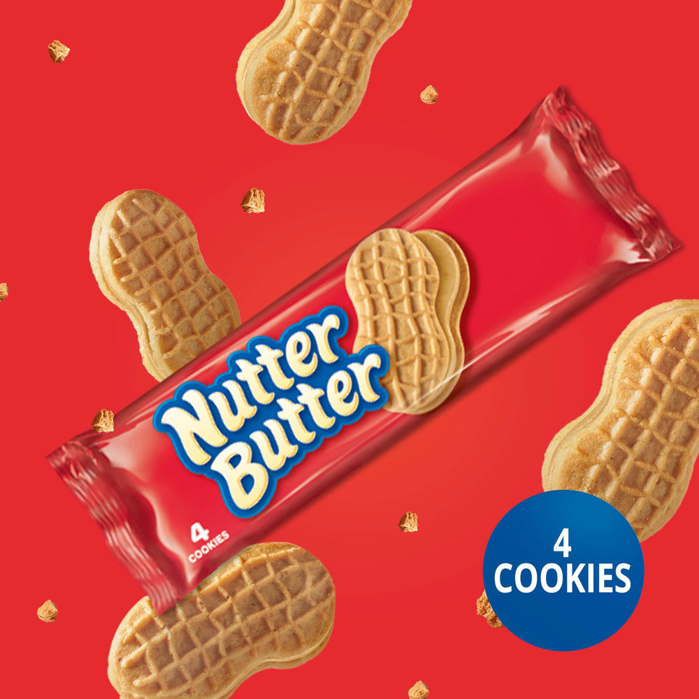 Nutter Butter porción de cuatro galletas en bandeja para control de raciones