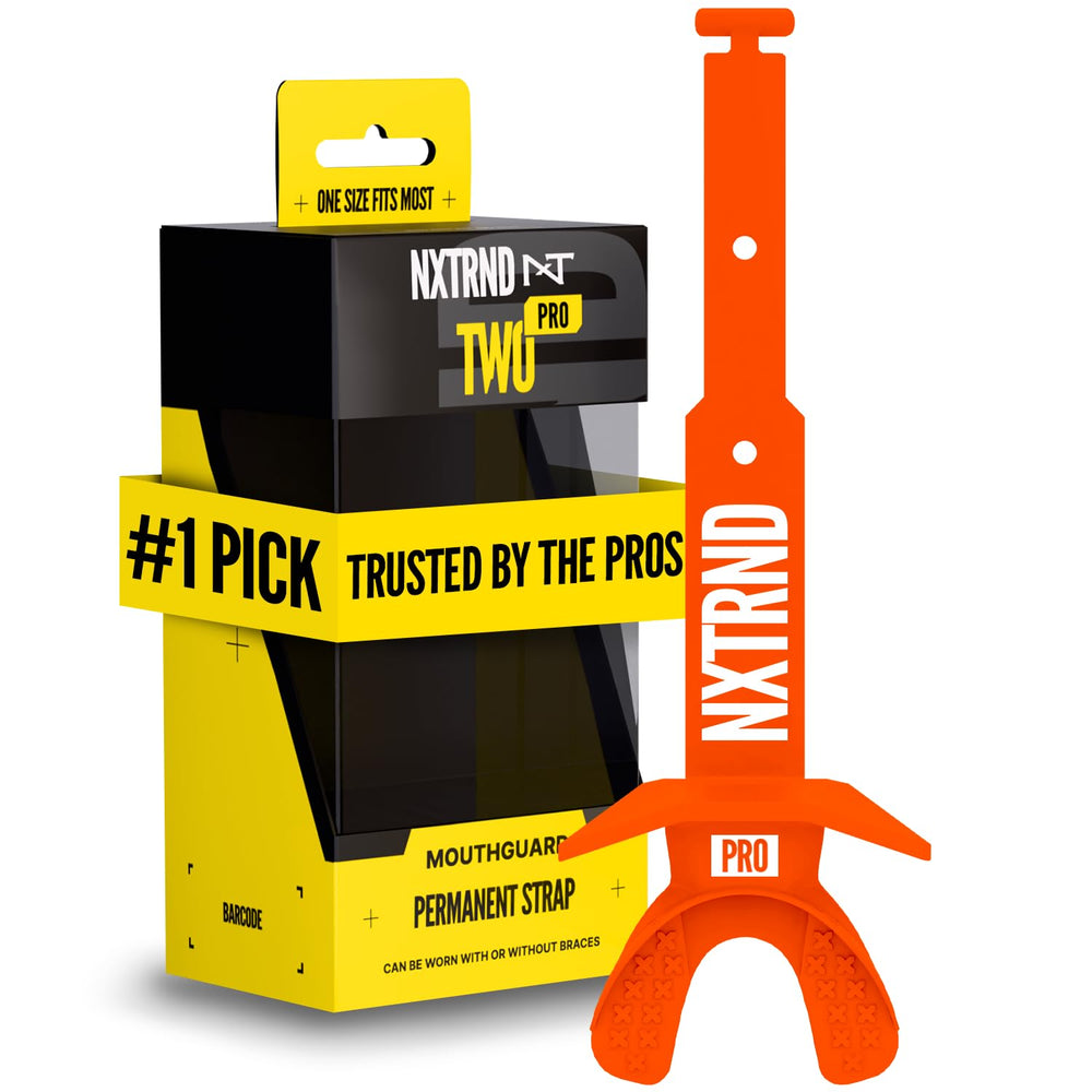 NXT NXTRND protector frontal naranja mostrando ajuste y visibilidad