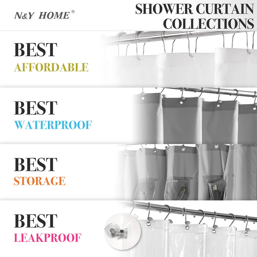 N&Y HOME lifestyle scene of shower curtain creating spa-like atmosphere