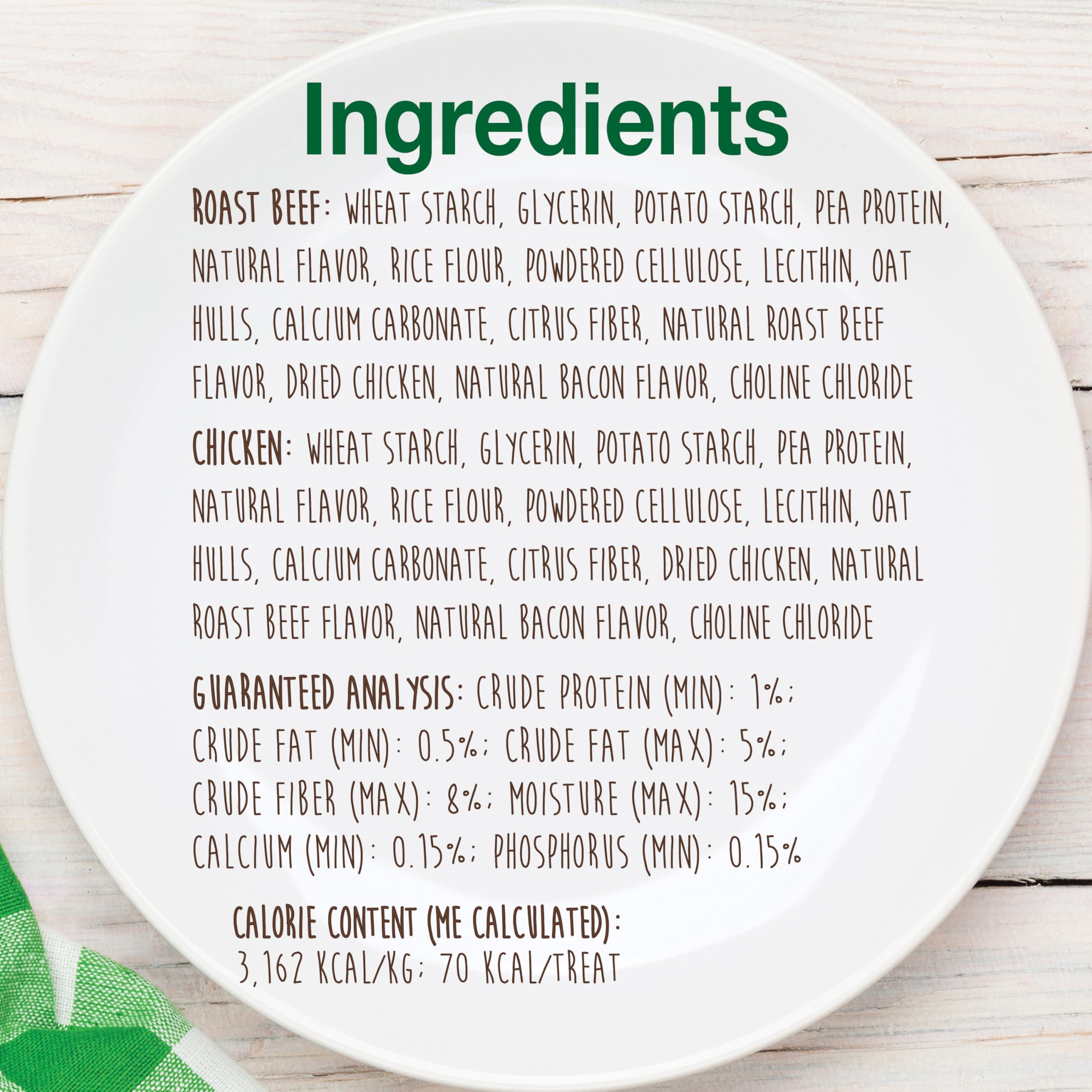 Nylabone ingredientes naturales en mesa, promueve digestión fácil