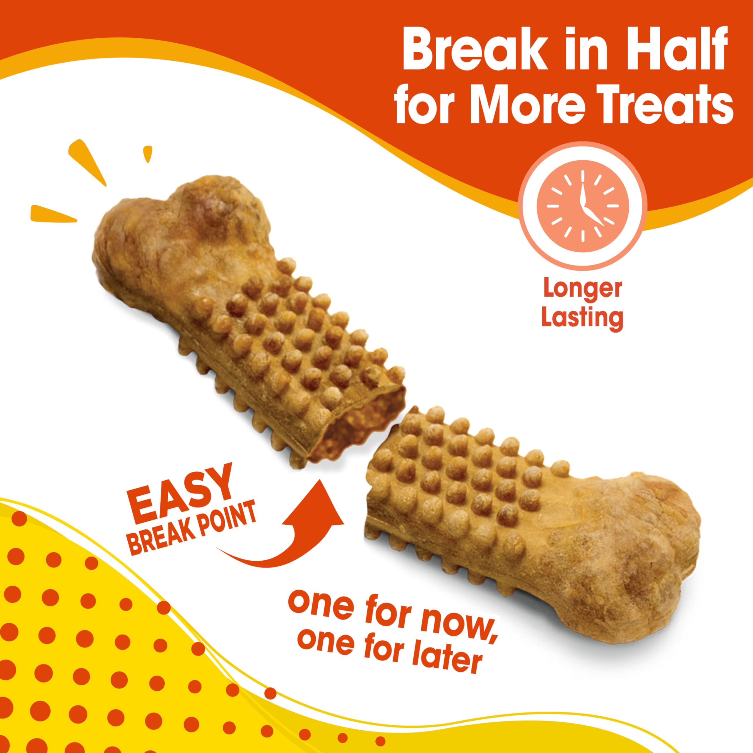 Nylabone close-up of textured surface demonstrating teeth-scraping benefit