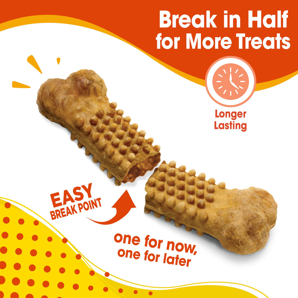 Nylabone close-up of textured surface demonstrating teeth-scraping benefit