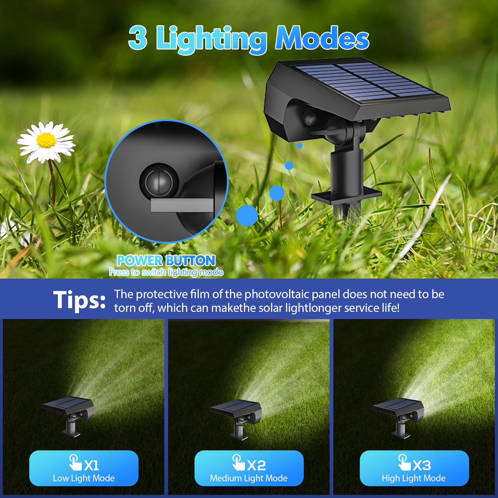 NYMPHY luces instaladas en camino de jardín, mejora visibilidad nocturna