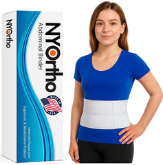 NYOrtho front view of binder showing brand and clean design for easy wear