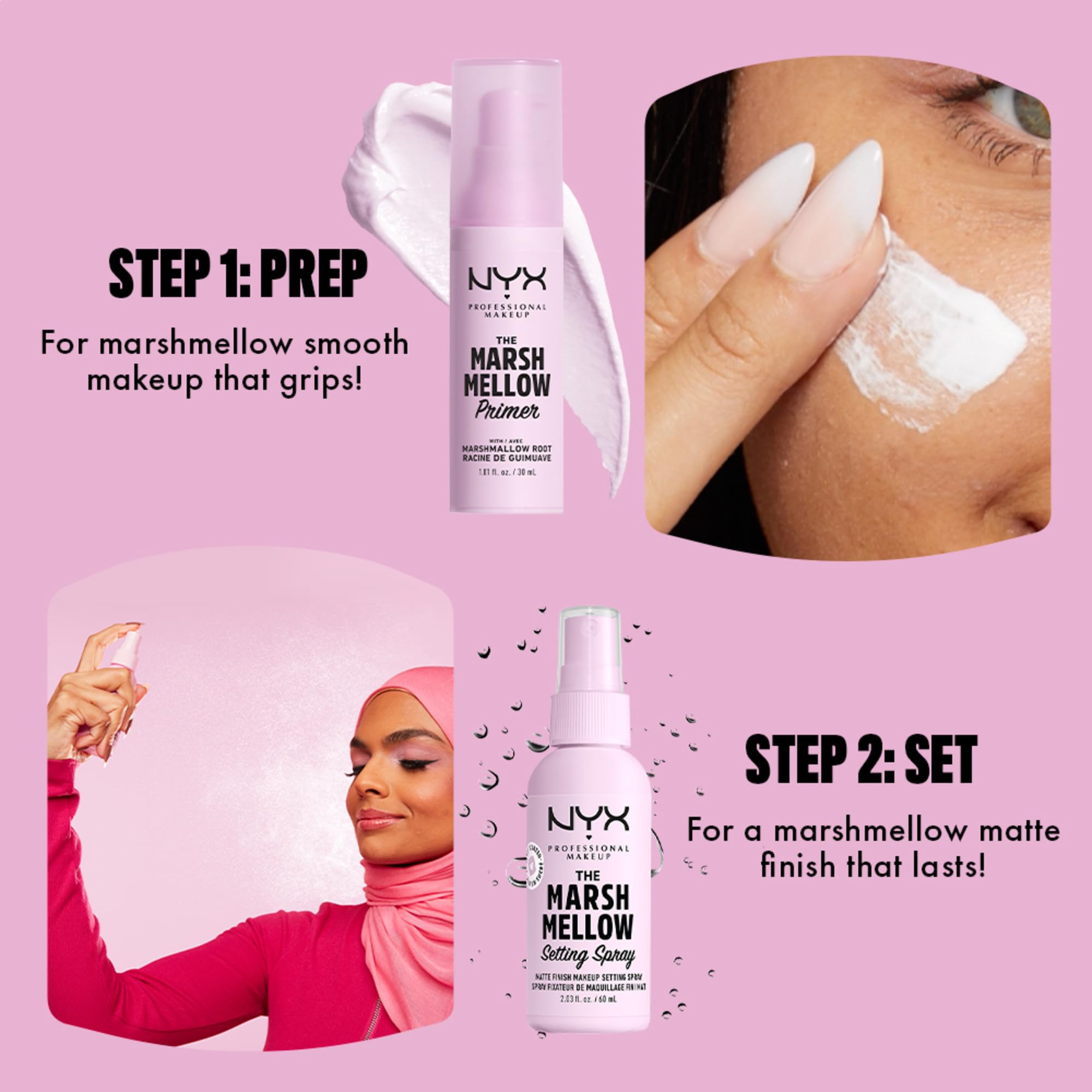 NYX comparación de tamaño en mano para referencia de cantidad