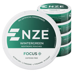 NZE lata frontal wintergreen mostrando diseño y conveniencia