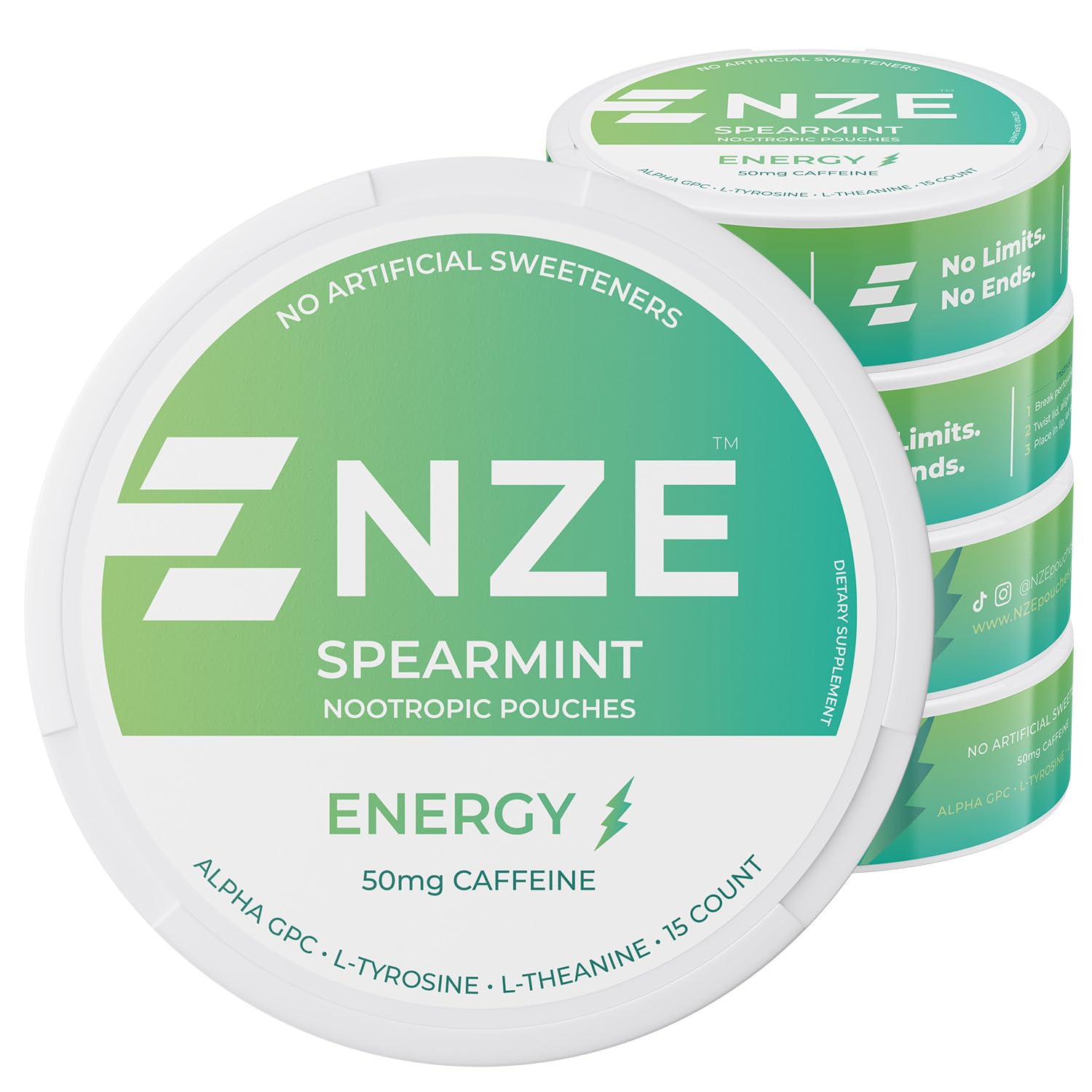NZE lata frontal con pouches, portátil y lista para energía rápida