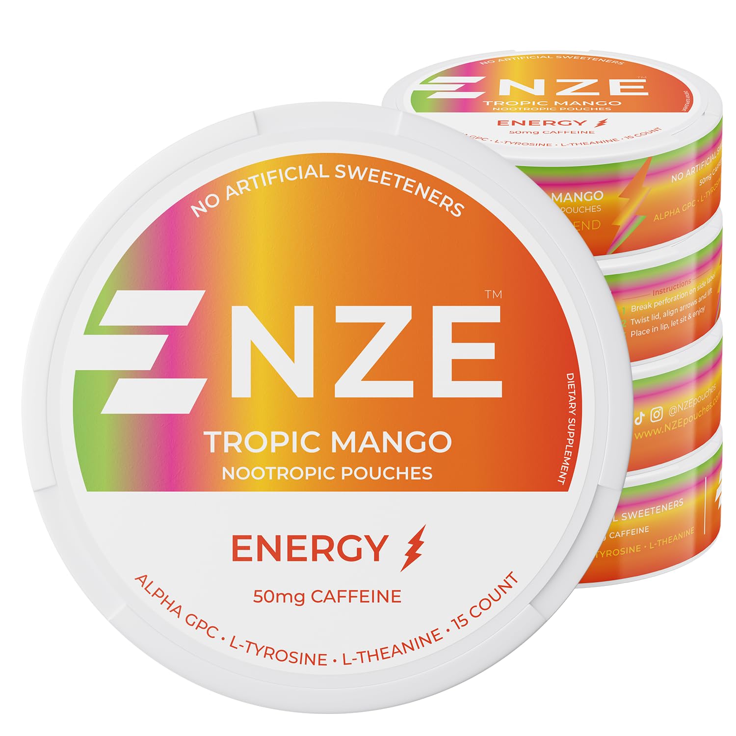 NZE lata frontal con diseño tropical, fácil de transportar