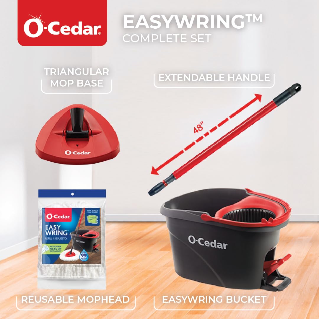 O-Cedar conjunto rojo gris en cocina, aspecto moderno y funcional