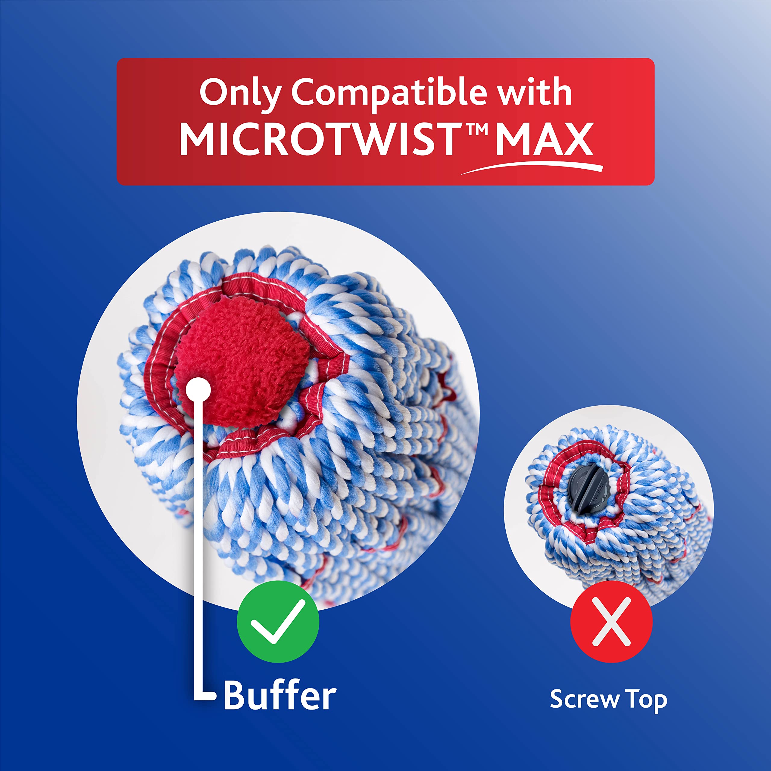 O-Cedar MicroTwist MAX almohadilla de fregado para suciedad resistente