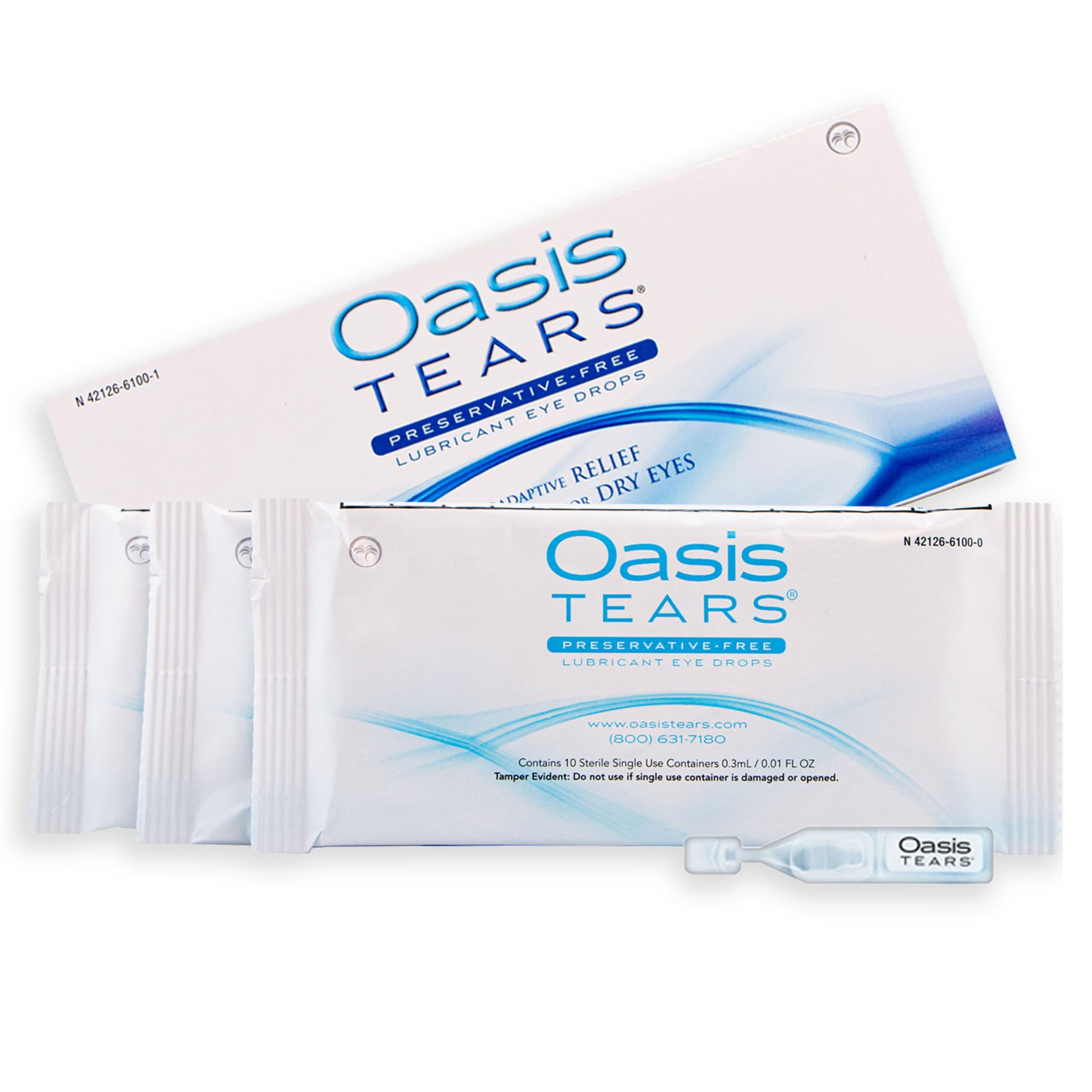 Oasis TEARS caja y etiqueta que evidencia fabricación y calidad