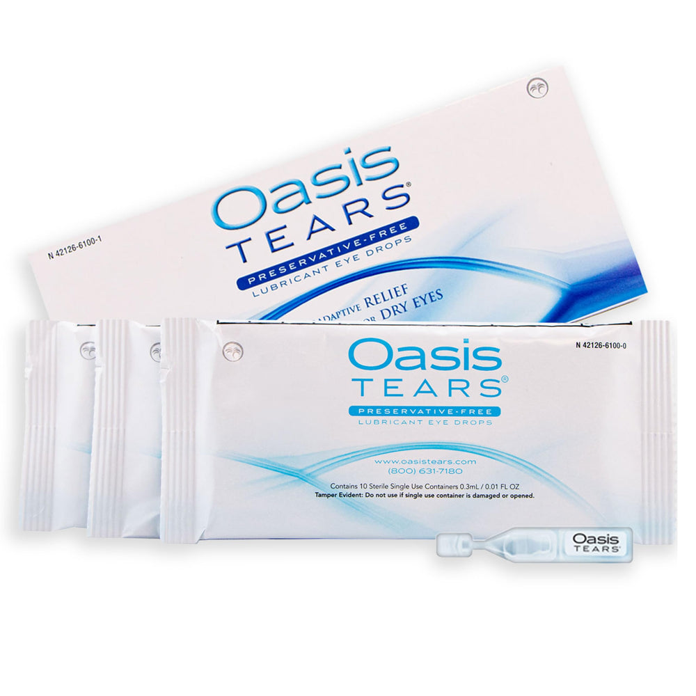 Oasis TEARS caja y etiqueta que evidencia fabricación y calidad