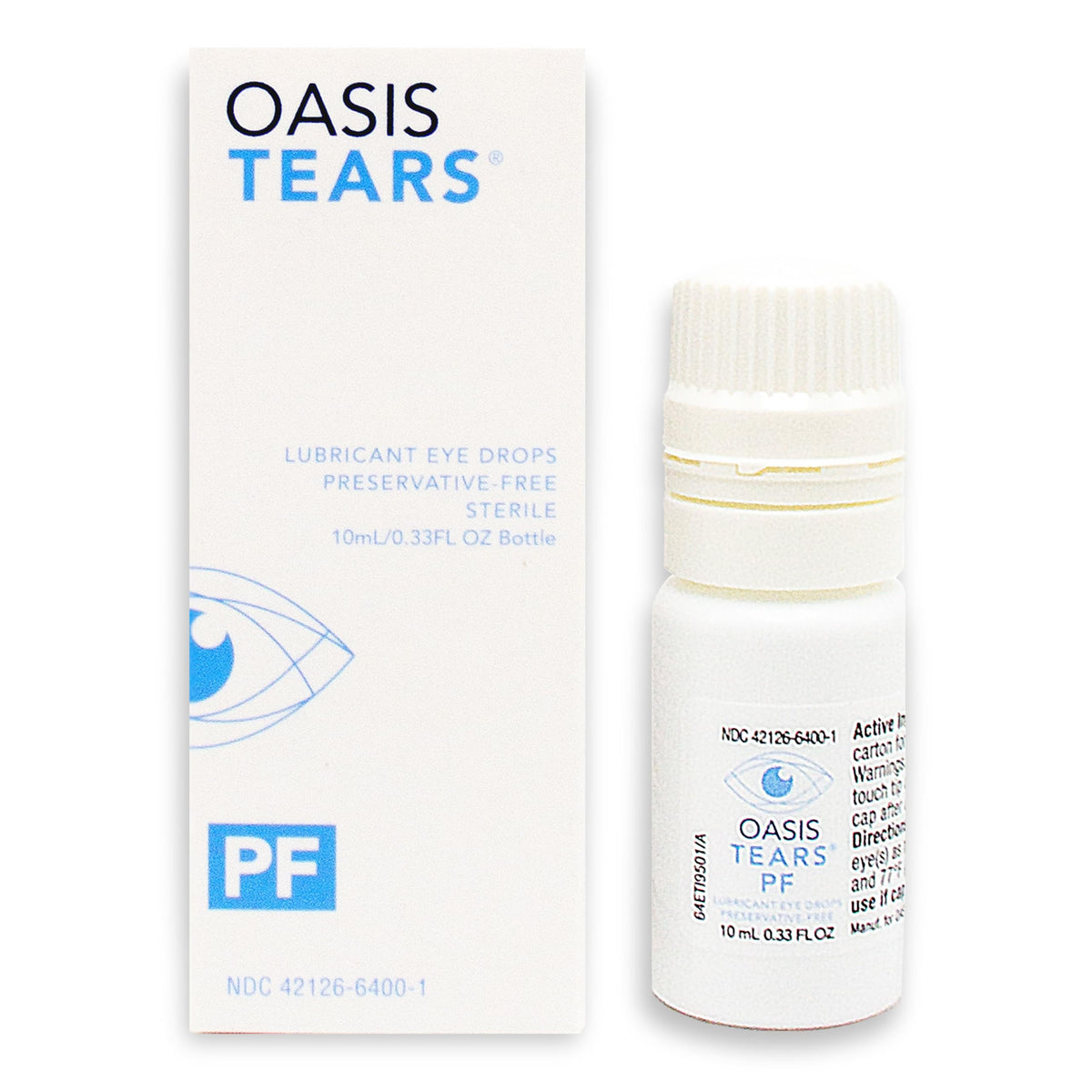 Oasis TEARS frasco frontal 10 mL mostrando etiqueta clara y tamaño