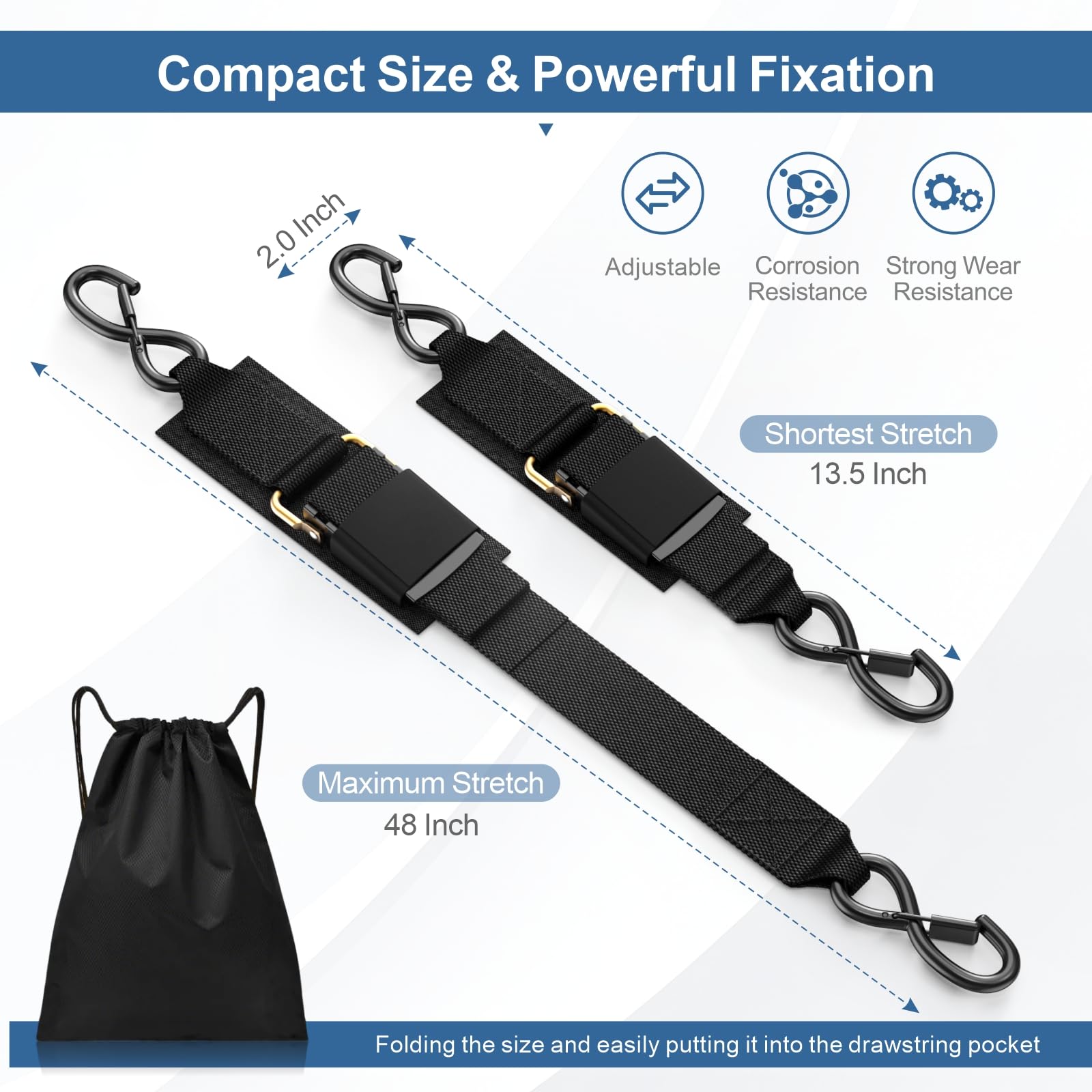 Oavostd bolsa con cordón para guardar correas, transporte compacto