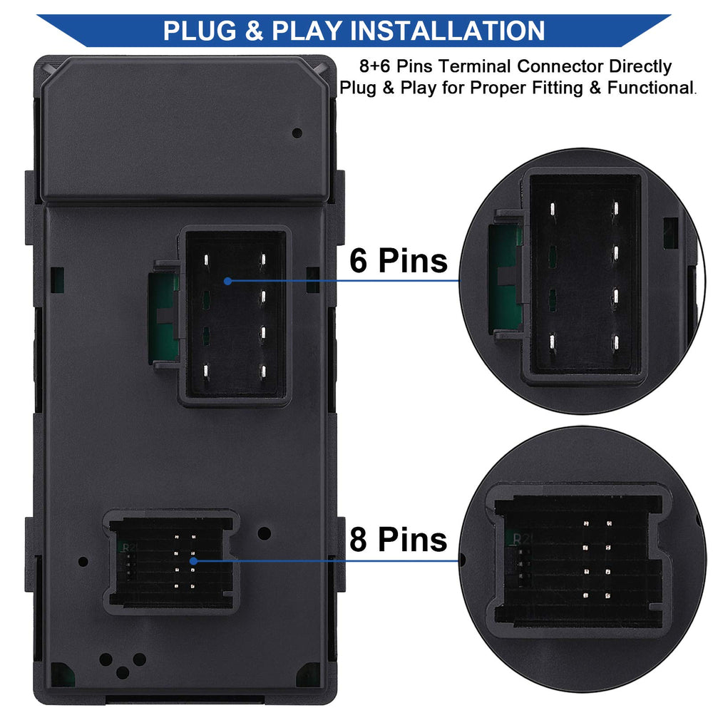 Obaee interruptor instalado en puerta del conductor demostrando funcionamiento