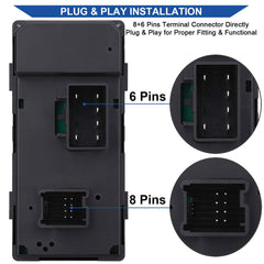 Obaee interruptor instalado en puerta del conductor demostrando funcionamiento