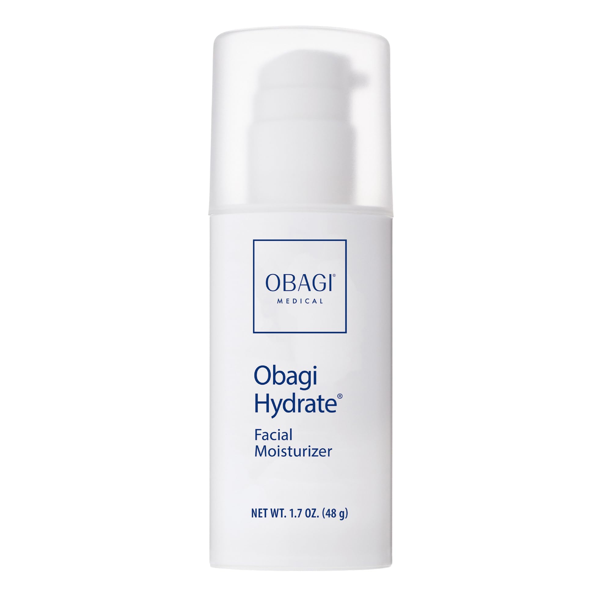 Obagi Hydrate envase frontal mostrando tamaño 1.7 oz y aspecto profesional