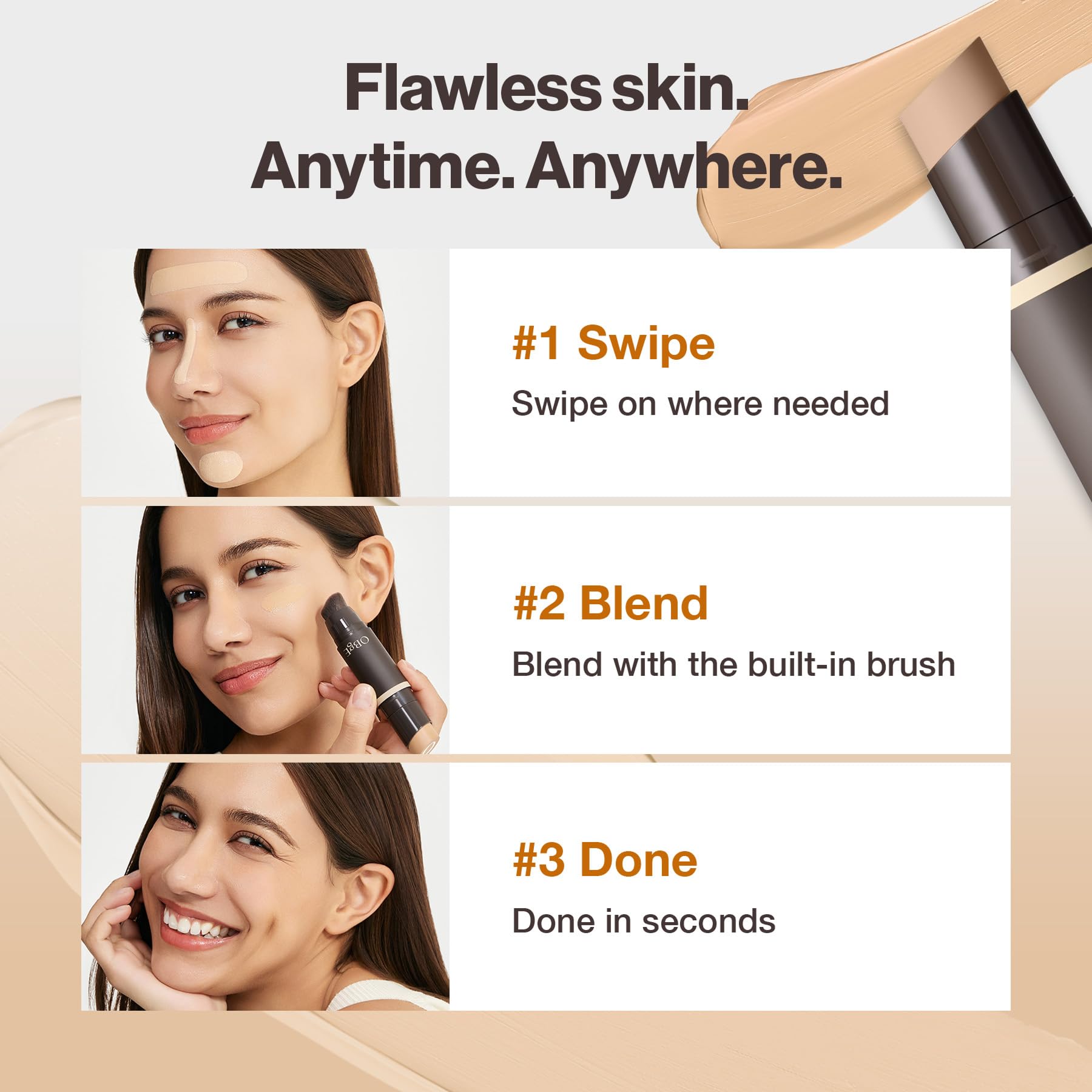 OBgE en tocador estilo vida para uso diario y maquillaje express