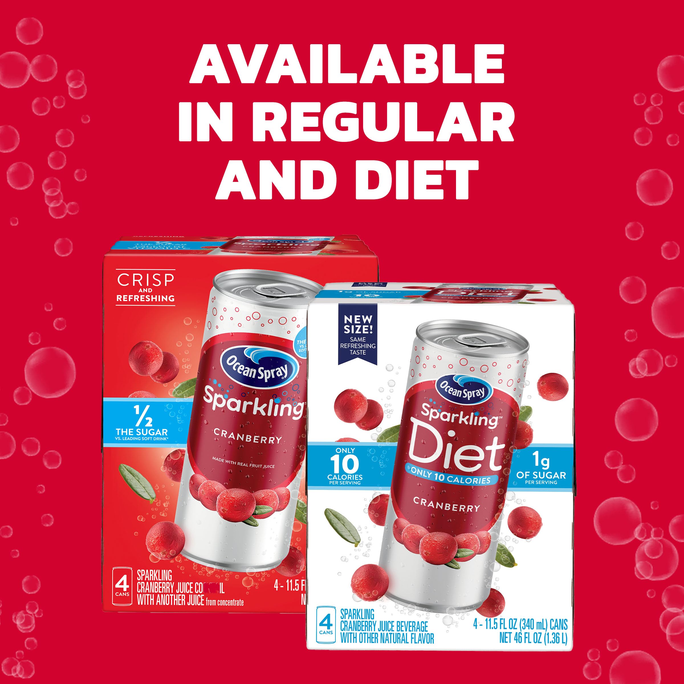 Ocean Spray lata en mano demostrando tamaño práctico y portabilidad