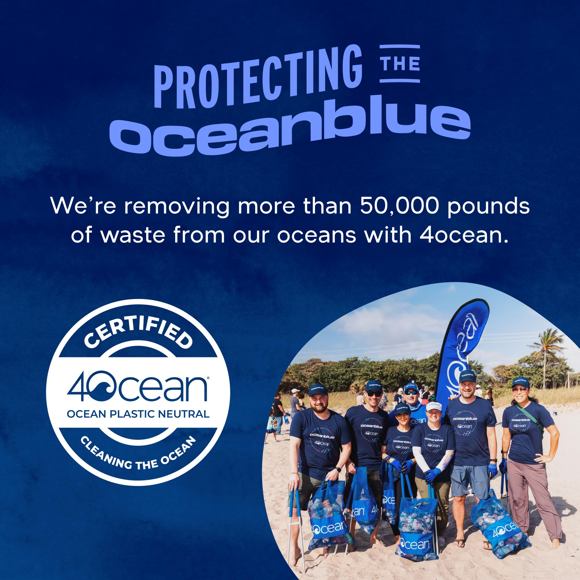 Oceanblue frasco ambientado en cocina, sugiere uso cotidiano y conveniencia